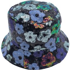 Floral Sequin Fisherman Bucket Hat