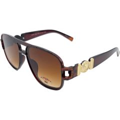 Bold Double-Bridge Square Aviator Sunglasses (12Pcs)