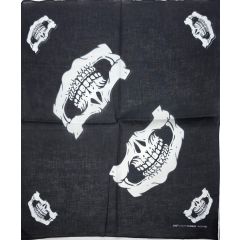 Black Skeletal Jaw Bandana (12Pcs)