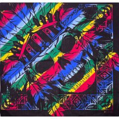 Neon Skull & Tribal Feather Bandana (12Pcs)