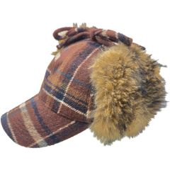 Plaid Winter Cap with Ear Flaps