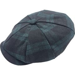 Plaid Wool Blend Newsboy Cap