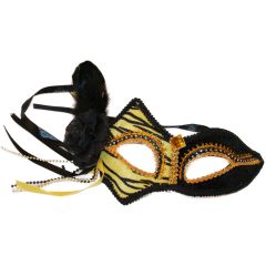 Feathered Cat Mask - Gold