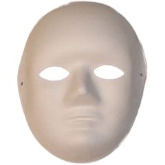 Plain White Full Face Masquerade Mask
