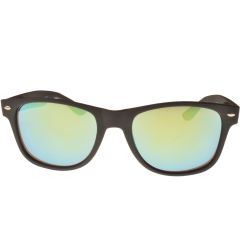 Rubber Framed Wayfarer Sunglasses - Light Green