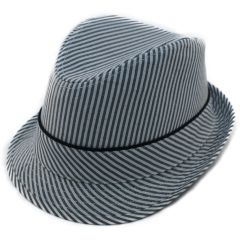 Striped Summer Trilby Hat