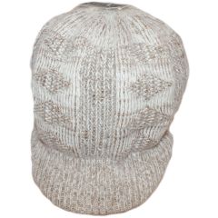 Womens Peaked Wool Hat - Beige