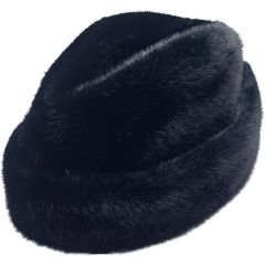 Faux Fur Hat - Black Brown