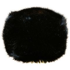 Black Faux Fur Hat