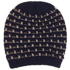 Angora Beanie Hat - Black