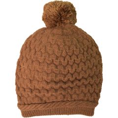 Angora Beanie Hat - Light Brown