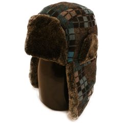 Square Trapper Hat - Blue