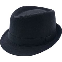 Black Woolly Trilby Hat