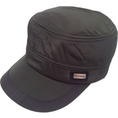 Nylon Cap with Ear Flaps - Navy Blue