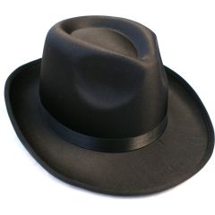 Fancy Dress Trilby Hat - Black