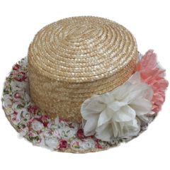 Womens Flowery Summer Sun Hat