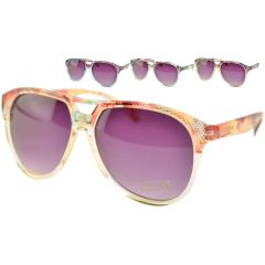 Patterned Aviator Sunglasses