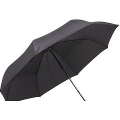 Classic Black Mini Folding Travel Umbrella - Open