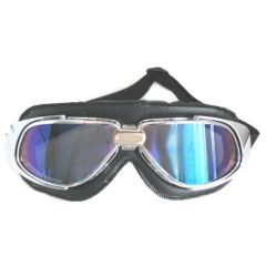Novelty Retro Motorcycle Biker Goggles - Rainbow