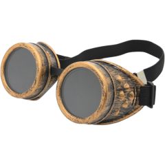 Novelty Steampunk Retro Motorcycle Goggles - Rusty Gold