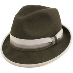 Black Wool Felt Trilby Hat