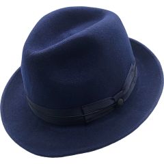 Wool Felt Trilby Hat - Black
