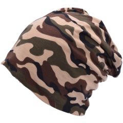 Camouflage Slouch Beanie - Green