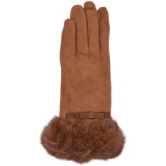 Women’s Faux Suede & Faux Fur Gloves (12pcs)