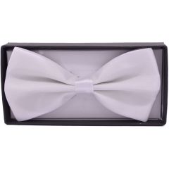 White Clip-on Bow Tie