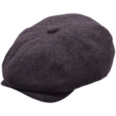 Tweed Newsboy Cap - Navy