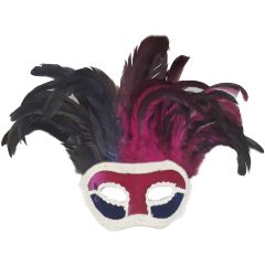 Feathered Masquerade Carnival Headdress Mask