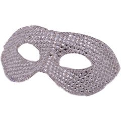 Silver Cultured Diamond Masquerade Mask
