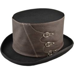 High Quality PU Strapped Top Hat