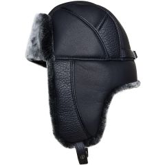 Faux Leather Trapper Hat