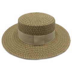 Summer Boater Hat - Beige
