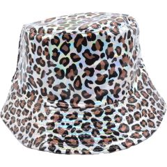 Leopard Print Fisherman Bucket Hat - Light Brown