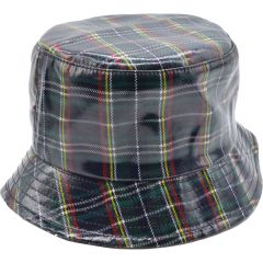Tartan Fisherman Bucket Hat - Navy Blue