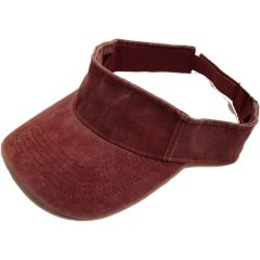 Stonewashed Visor - Burgundy