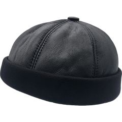 Real Leather Round Hat
