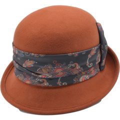 Womens Wool Felt Cloche Hat