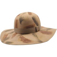 Womens Wool Wide Brim Cloche Hat