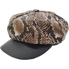 Womens Leopard Newsboy Cap