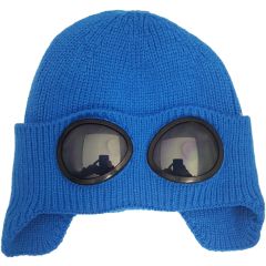 Knitted Woolly Beanie with Goggle (12pcs)