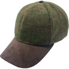 Green Tweed Fishing Cap with Suede Peak