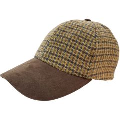 Tweed Fishing Cap with Suede Peak