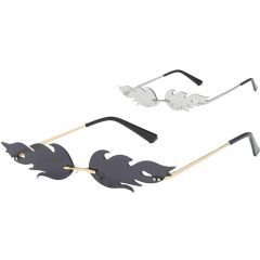Fancy Fire Flame Narrow Sunglasses (12Pcs)
