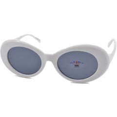 White Oval Retro Sunglasses (12Pcs)