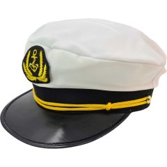 Fancy White Sailor Hat (12pcs)