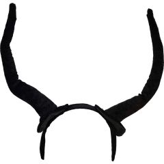 Fancy Black Demon Horns Headband (12pcs)
