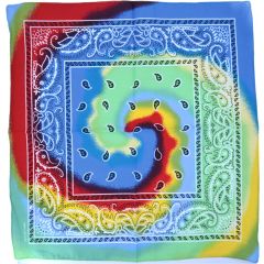 Tie-Dye Patterned Bandana (12pcs)